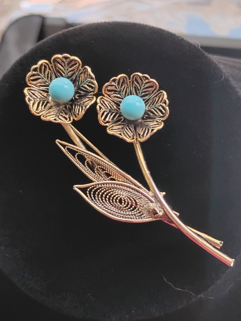 Vintage Filagree Floral Pin